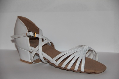 Girls Dance Shoes B-7666/White Coag Supadance