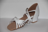 Girls Dance Shoes B-7666/White Coag Supadance