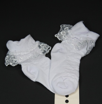 Girls' White Dance Socks
